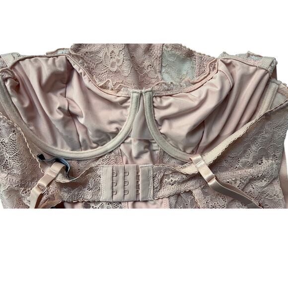 I.N.C. INTERNATIONAL CONCEPTS SOLID LACE CUP BODYSUIT BALLET PINK SIZE MEDIUM - Picture 13 of 14